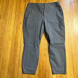 Duluth Trading Pants Womens 16 Short Flexcellent Skinny Leg Ankle Grey